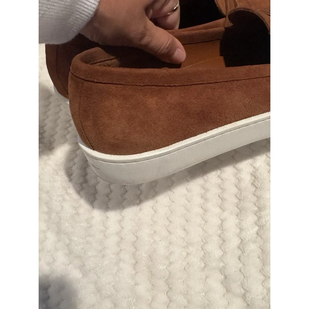 Authentic Manolo Blahnik Ellis Suede Penny Loafers‎ Men's Size 40.5 Brown Italy